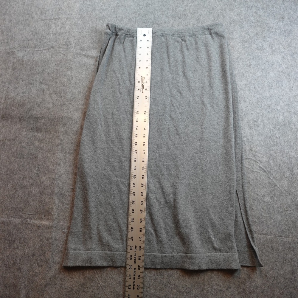 J Jill Skirt Womens Medium Gray Midi Sweater Knit Pull On Stretch - Picture 7 of 11